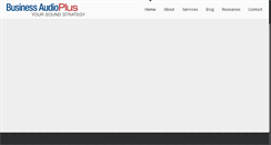 Desktop Screenshot of businessaudioplus.com